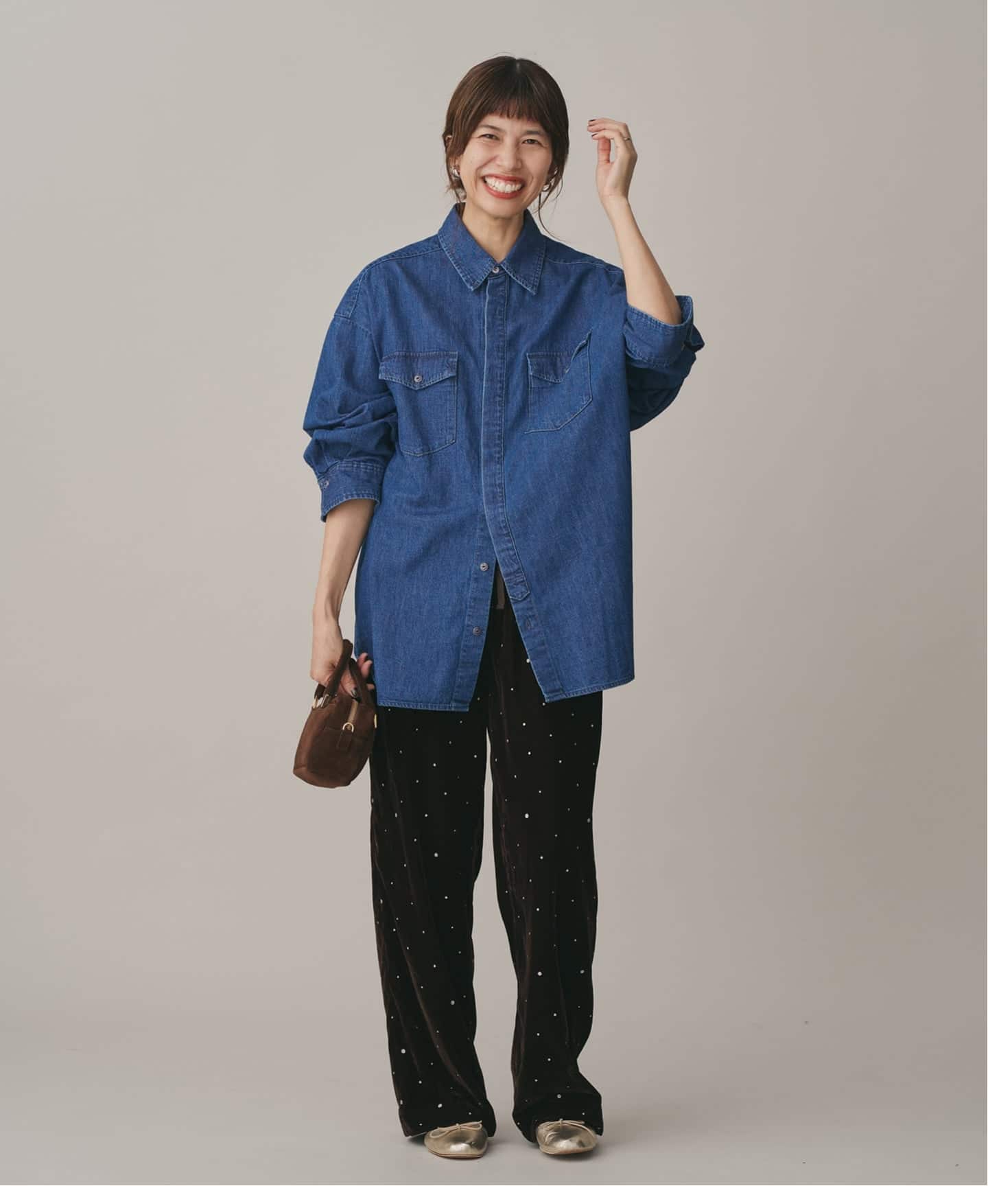 ファインデニムドルマンワーカーズシャツ（シャツ／ブラウス）｜IENA