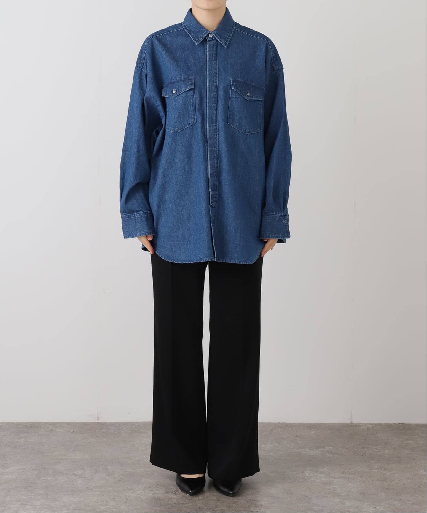 【美品】IENA ファインデニムドルマンワーカーズシャツ ファインデニムドルマンワーカーズシャツ（シャツ／ブラウス）｜IENA