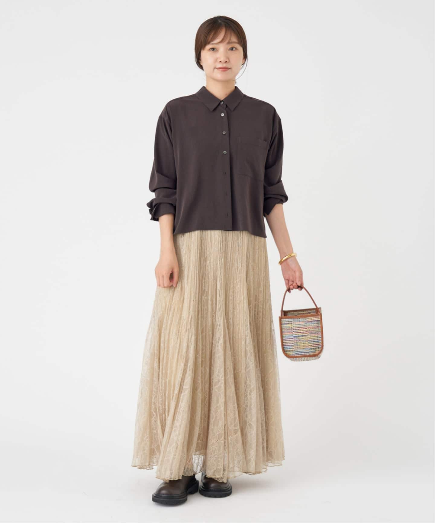 新品タグ付き　IENA 長袖シャツ ブラウス ボクシーシャツ　ショート丈 SOALON ボクシーシャツ（シャツ／ブラウス）｜IENA（イエナ）の通販