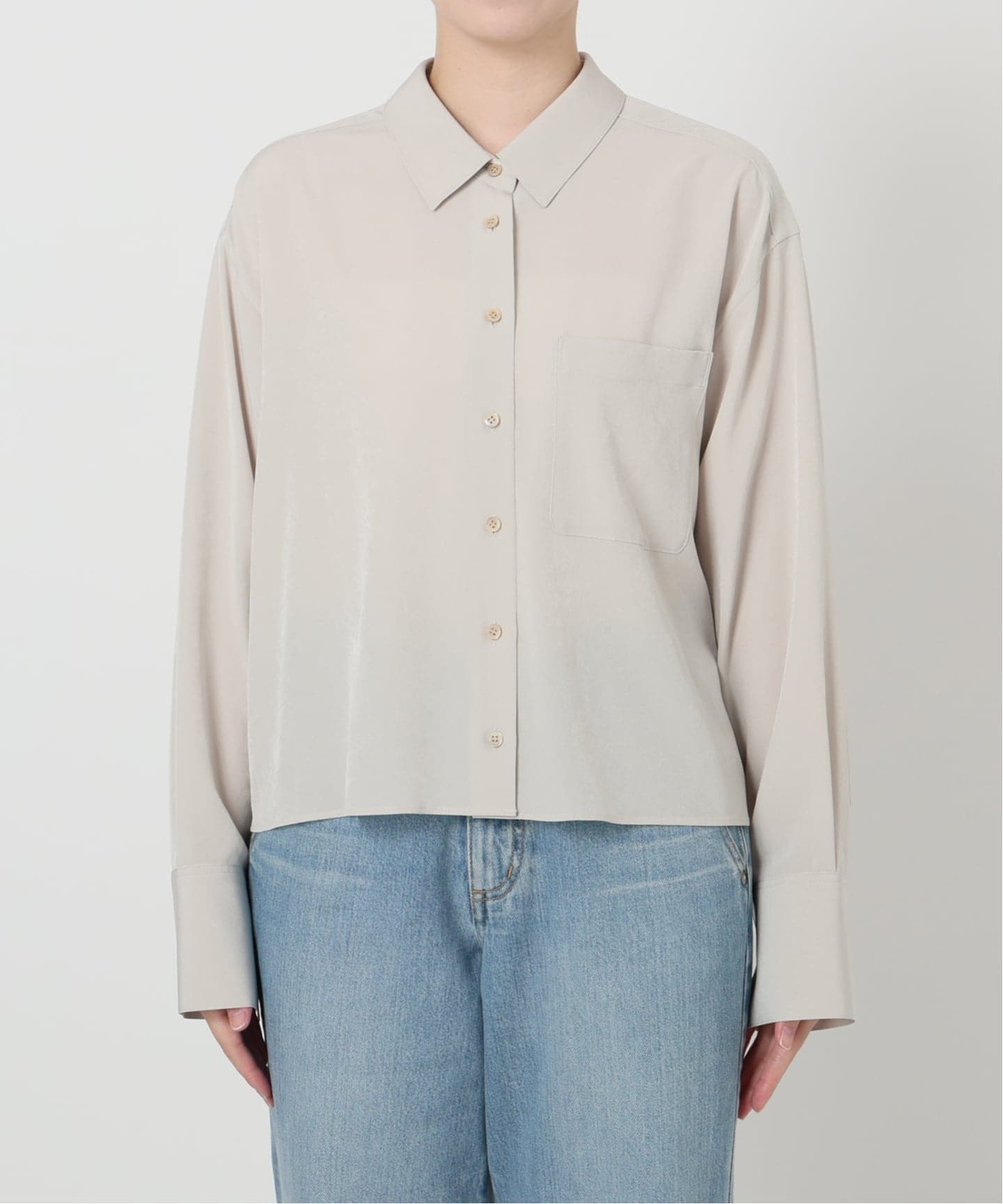 新品タグ付き　IENA 長袖シャツ ブラウス ボクシーシャツ　ショート丈 SOALON ボクシーシャツ（シャツ／ブラウス）｜IENA（イエナ）の通販