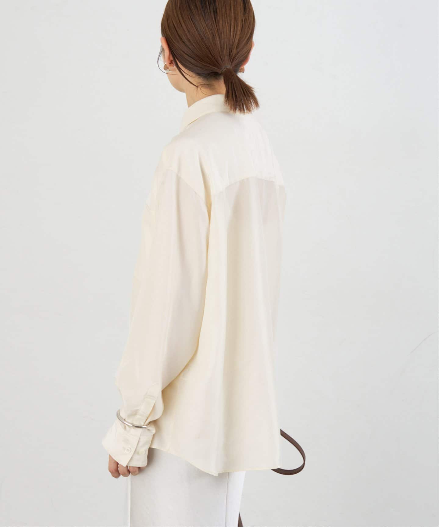 IENA イエナ　シルクデザインブラウス ウォッシャブル シルクシャツ（シャツ／ブラウス）｜IENA