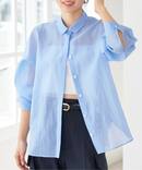 コットンシルクシアーシャツ