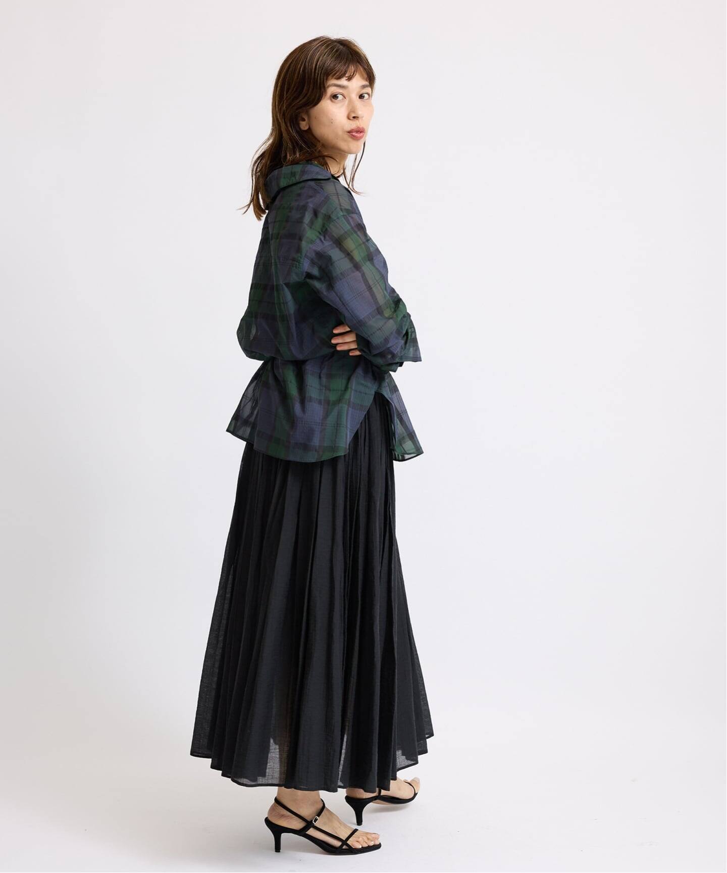 IENA シアーブラックウォッチスカート シアーブラックウォッチスカート（ロング・マキシ丈スカート）｜IENA