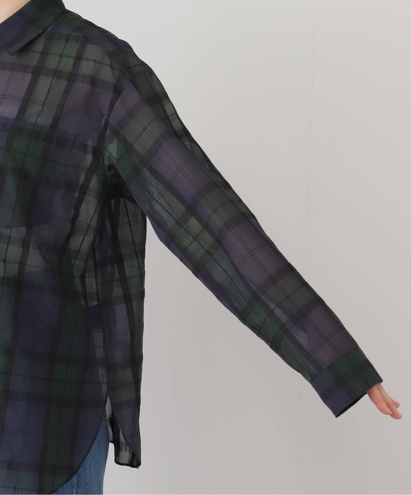 シアーブラックウォッチシャツ（シャツ／ブラウス）｜IENA（イエナ）の