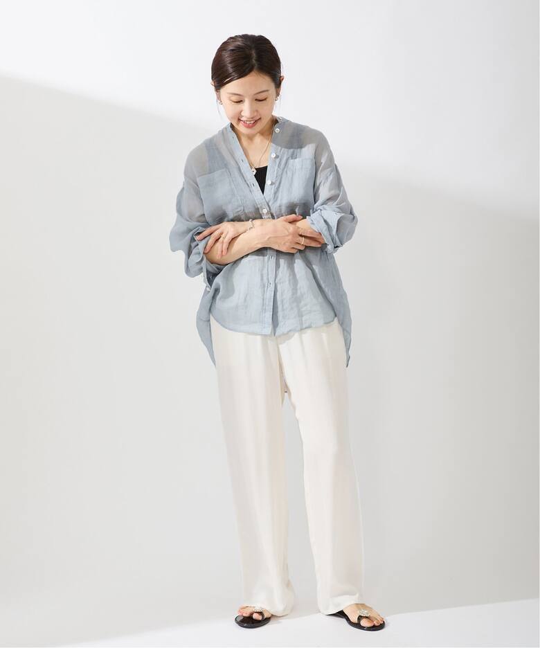 追加》ラミーバンドカラーシャツ（シャツ／ブラウス）｜IENA（イエナ  