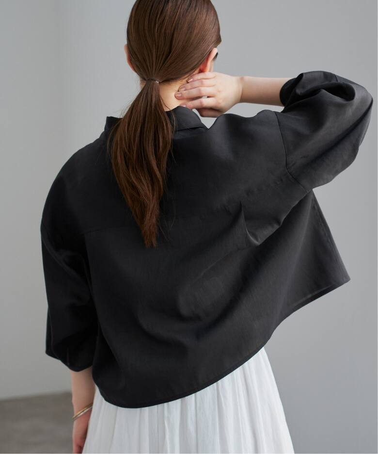 リネンミックスクロップドシャツ（シャツ／ブラウス）｜IENA（イエナ  