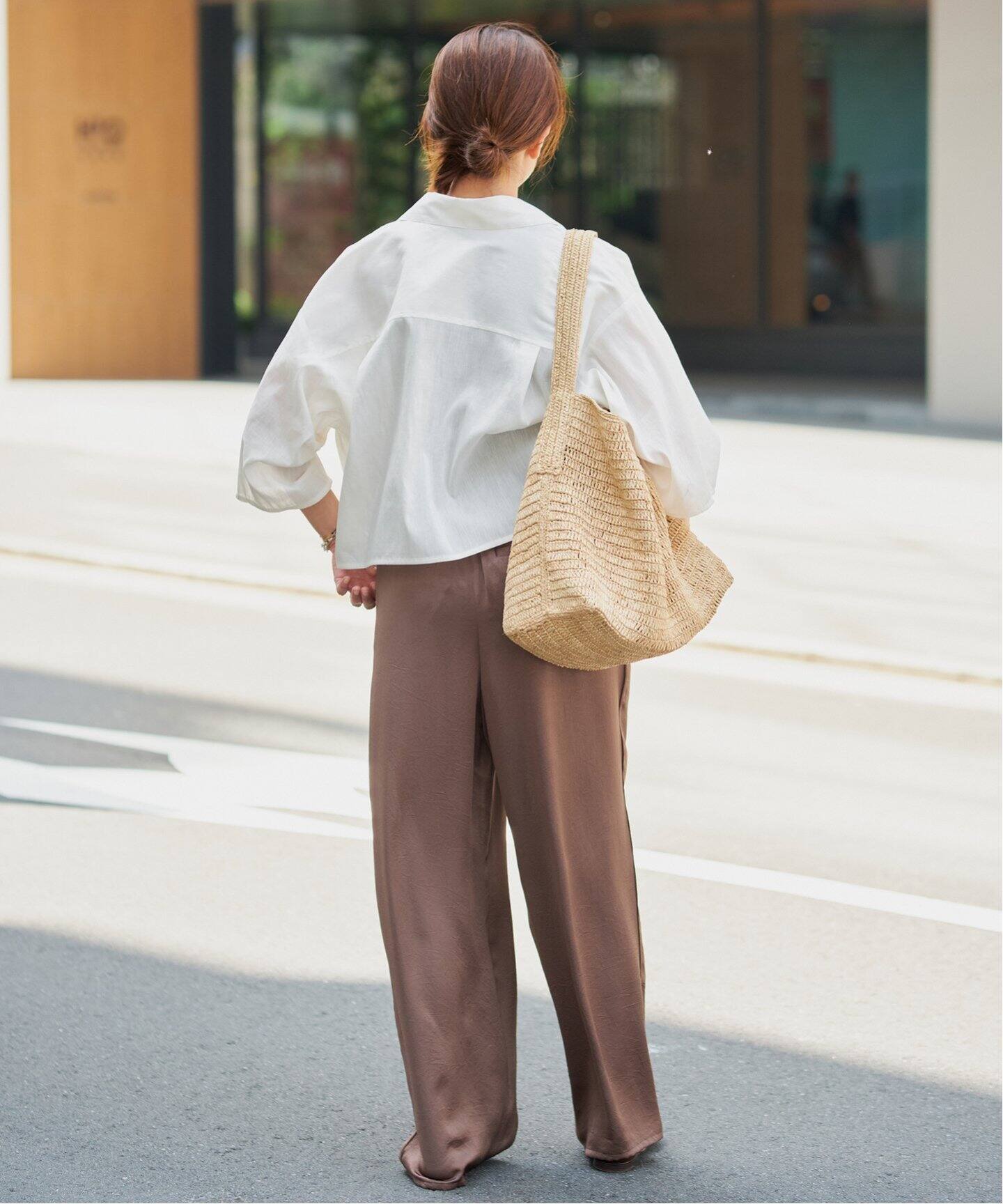 【週末限定値下げ】IENA リネンミックスクロップドシャツ ナチュラル リネンミックスクロップドシャツ（シャツ／ブラウス）｜IENA