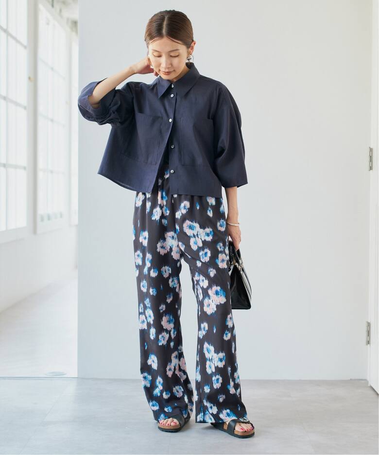 リネンミックスクロップドシャツ（シャツ／ブラウス）｜IENA（イエナ  