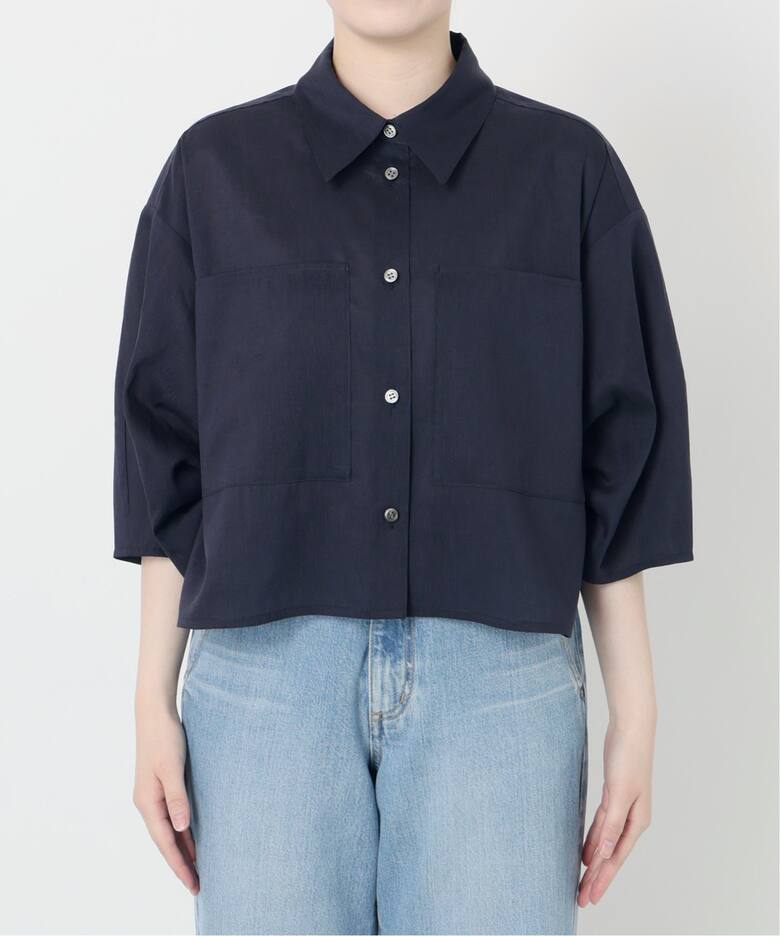 リネンミックスクロップドシャツ（シャツ／ブラウス）｜IENA（イエナ  