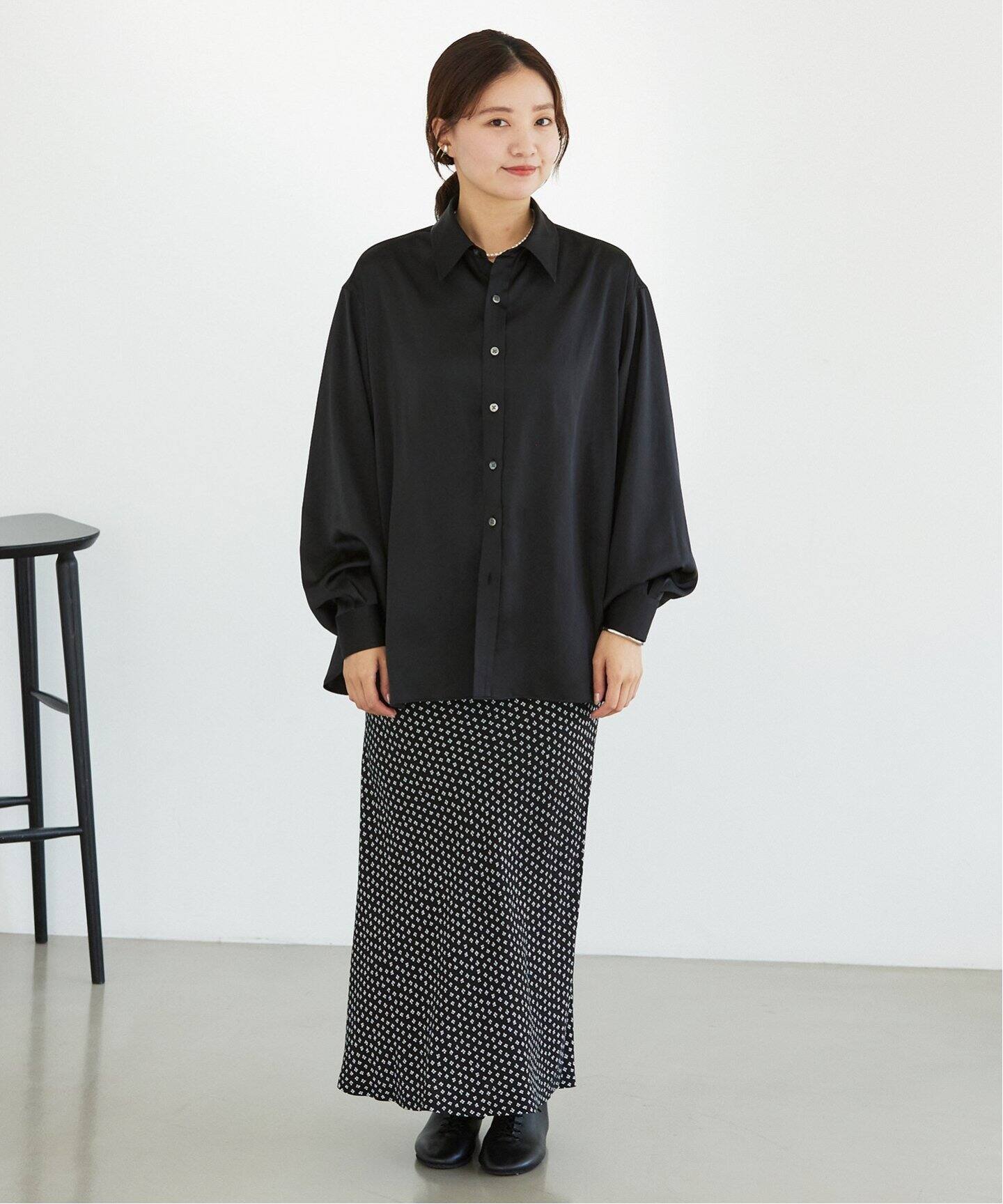 BLACK サテンシャツ（シャツ／ブラウス）｜IENA（イエナ）の通販  