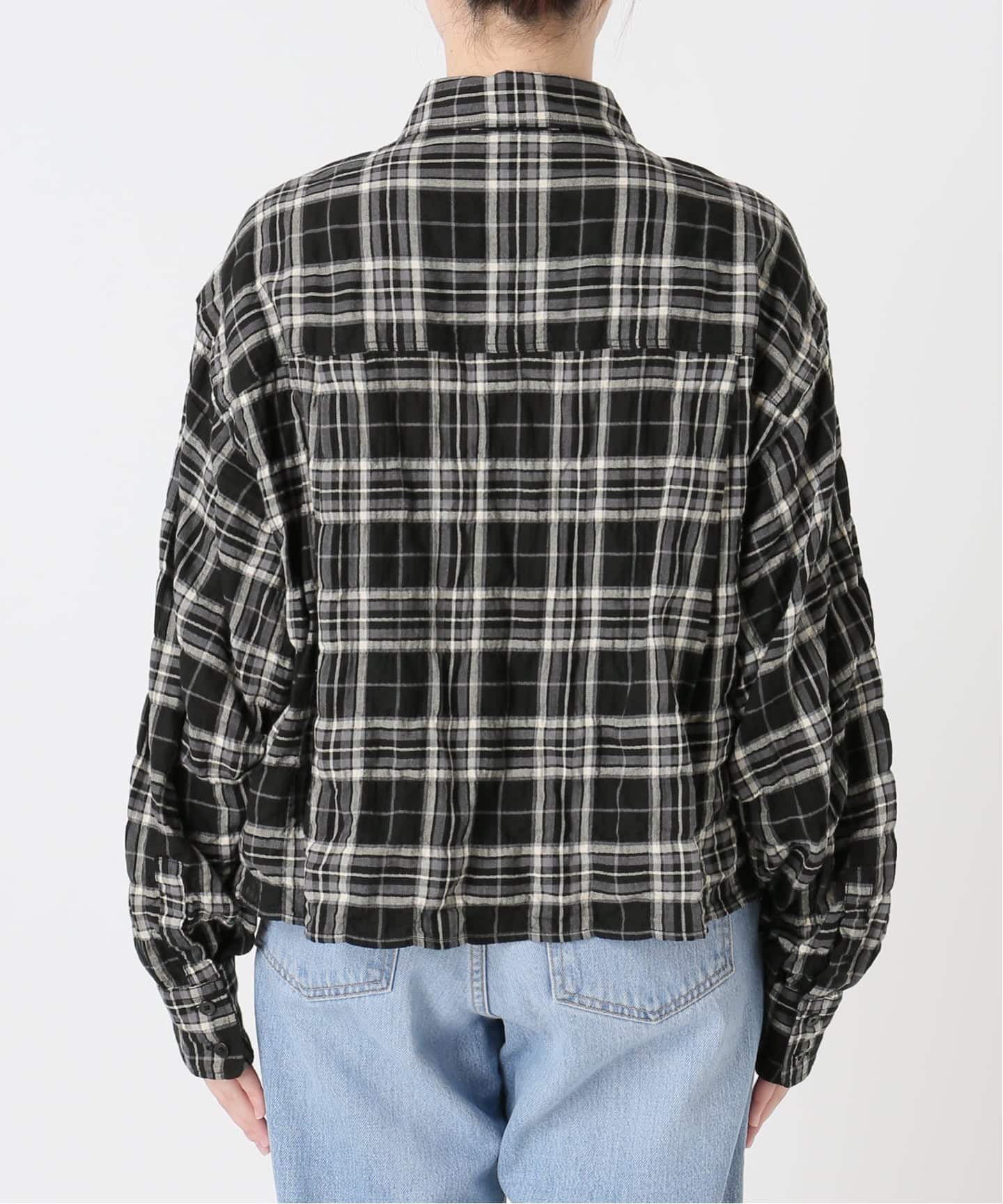 シャーリングチェックショートシャツ（シャツ／ブラウス）｜IENA