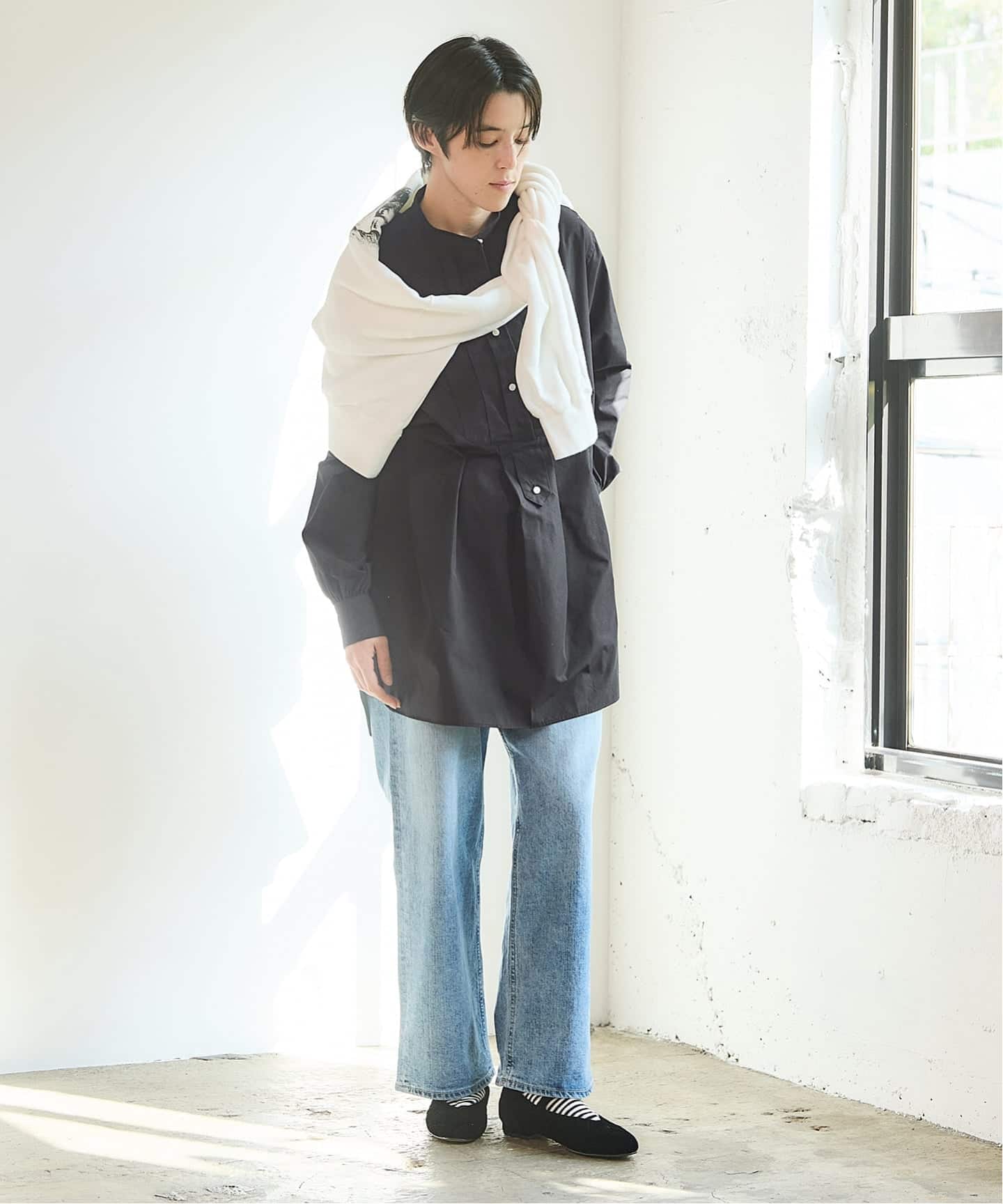 BLACK ピンタックシャツ（シャツ／ブラウス）｜IENA（イエナ）の通販