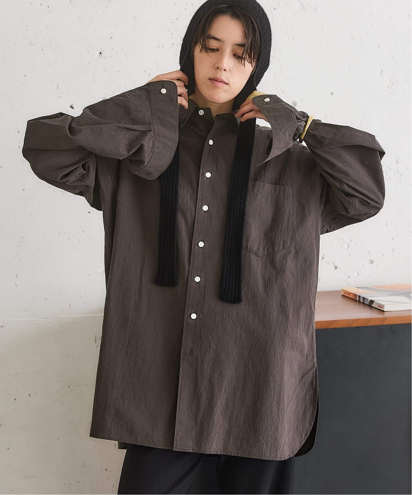 BLACK バイカラーステッチシャツ（シャツ／ブラウス）｜IENA（イエナ