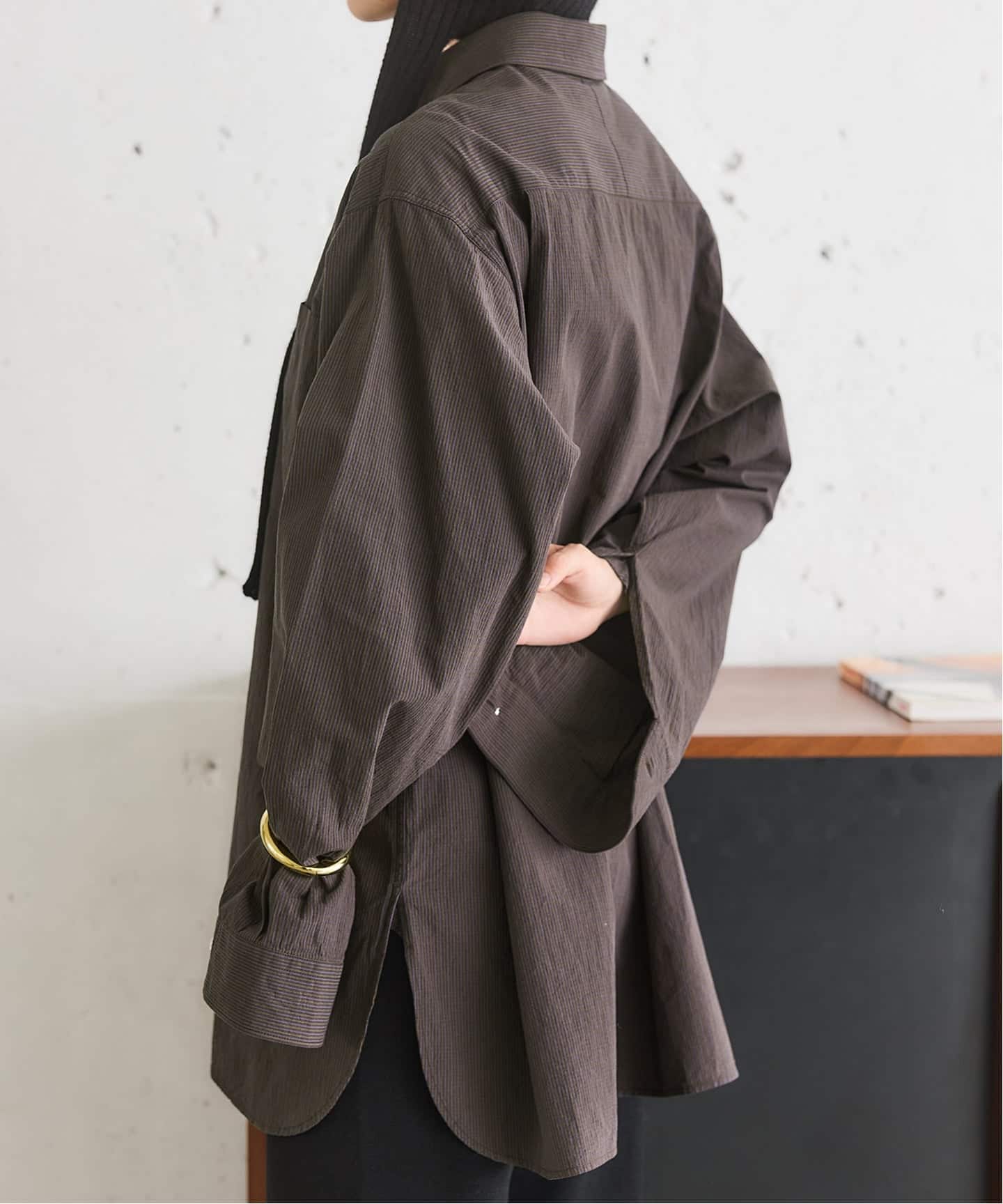 BLACK バイカラーステッチシャツ（シャツ／ブラウス）｜IENA（イエナ