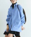 BLACK バイカラーステッチシャツ