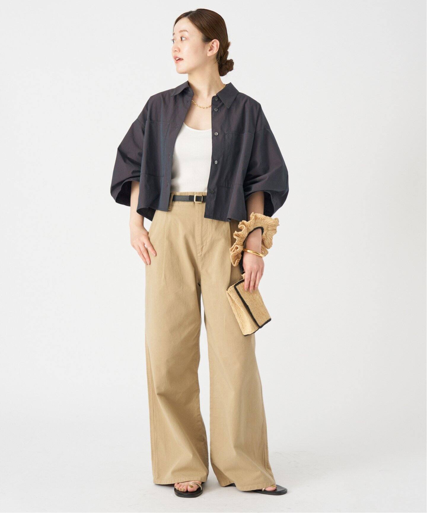完全受注生産】《追加5》SO FABRICA クロップドシャツ（シャツ