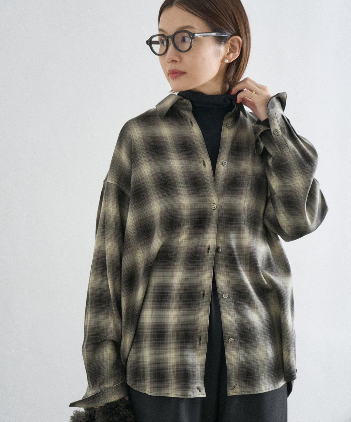 チェックカシュクールシャツ（シャツ／ブラウス）｜IENA（イエナ）の