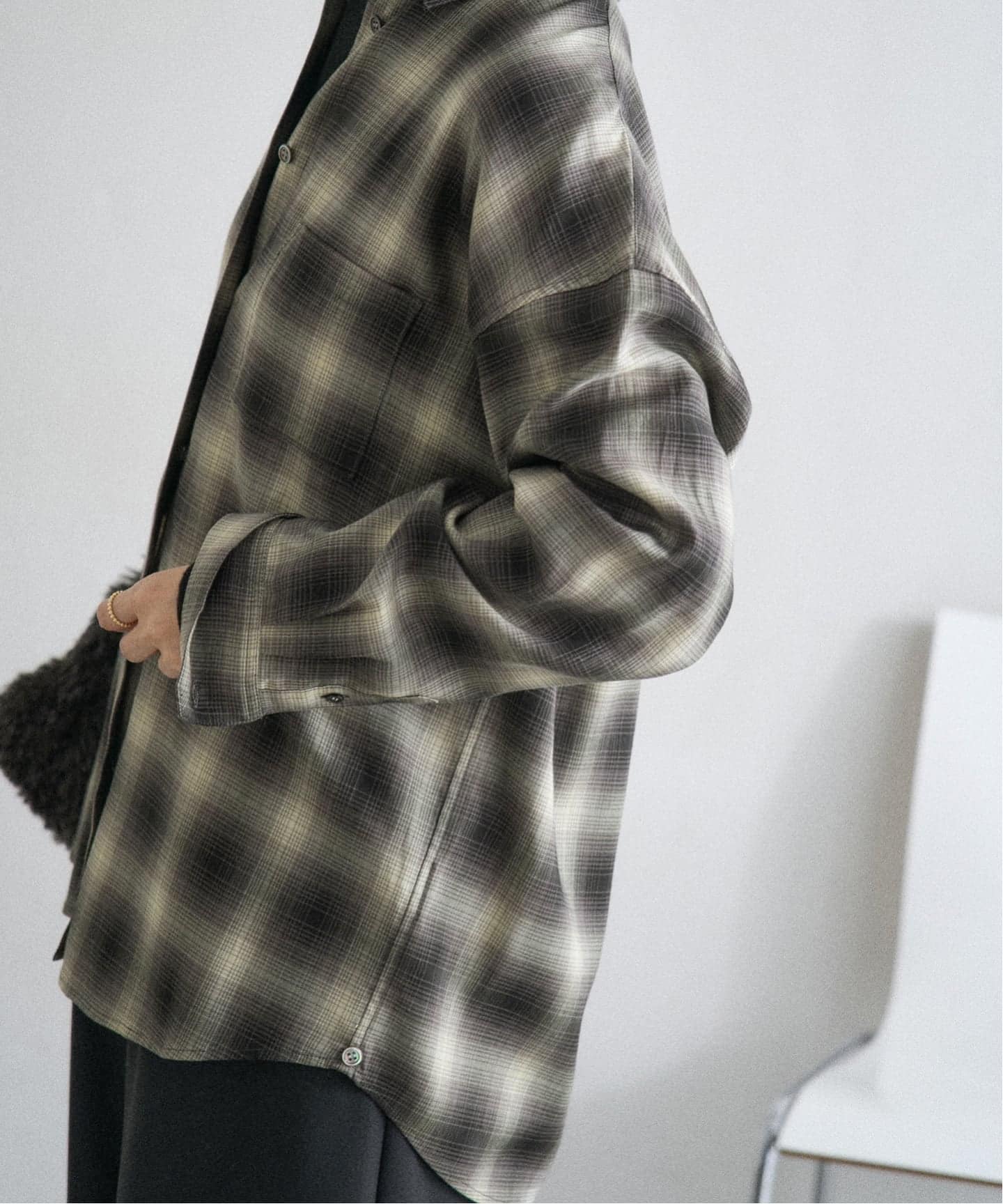 チェックカシュクールシャツ（シャツ／ブラウス）｜IENA（イエナ）の