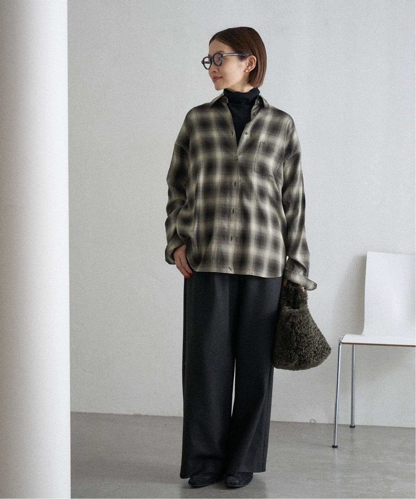 未使用タグ付き IENA カシュクールブラウス チェックカシュクールシャツ（シャツ／ブラウス）｜IENA（イエナ）の