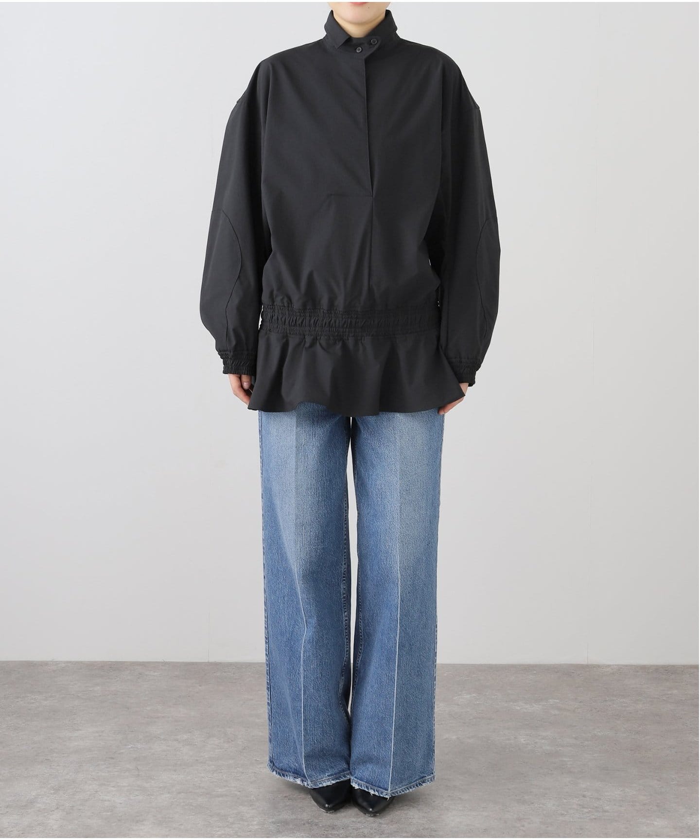 MOUJIC/ムジィーク WAIST GATHER TOP シャツ（シャツ／ブラウス
