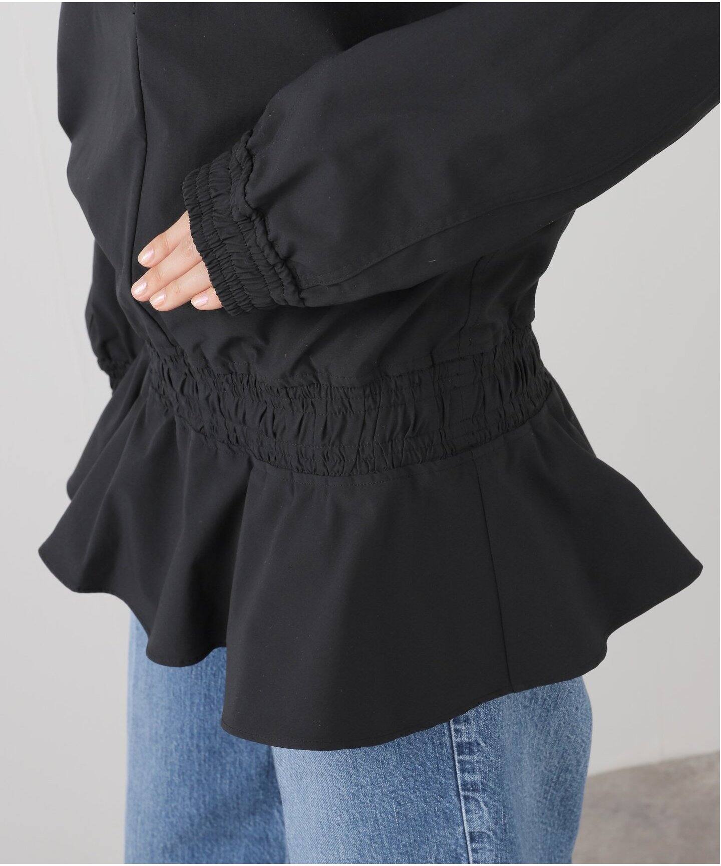 Moujic トップス MOUJIC/ムジィーク WAIST GATHER TOP シャツ（シャツ／ブラウス