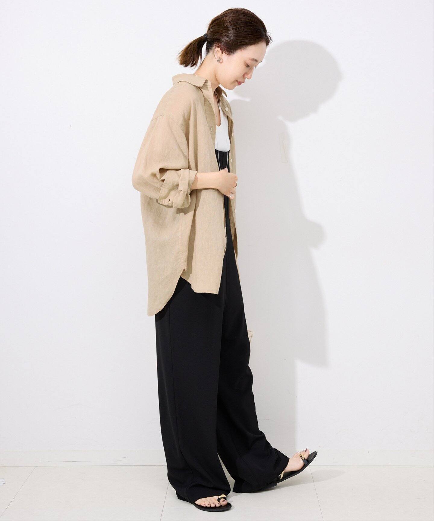 新品タグ付き♡スローブイエナ♡2025リネンコットンレギュラーシャツ♡ホワイト SLOBE IENA｜リネンコットンレギュラーシャツ | Rakuten Fashion