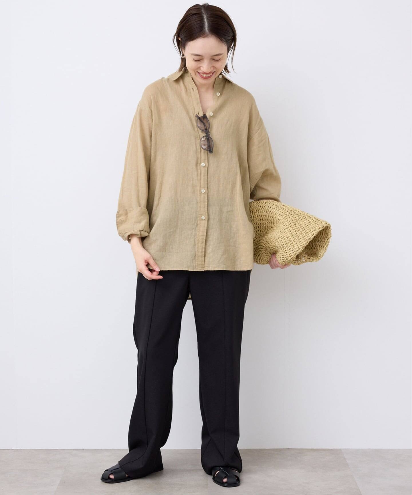 IENA SLOBE 完売品  リネンギャザーブラウス 麻  todayful リネンコットンダブルポケットシャツ（シャツ／ブラウス）｜SLOBE IENA