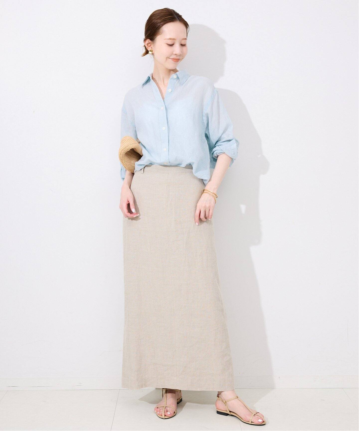 SLOBE IENA リネンコットンレギュラーシャツ　新品未使用 リネンコットンレギュラーシャツ（シャツ／ブラウス）｜SLOBE