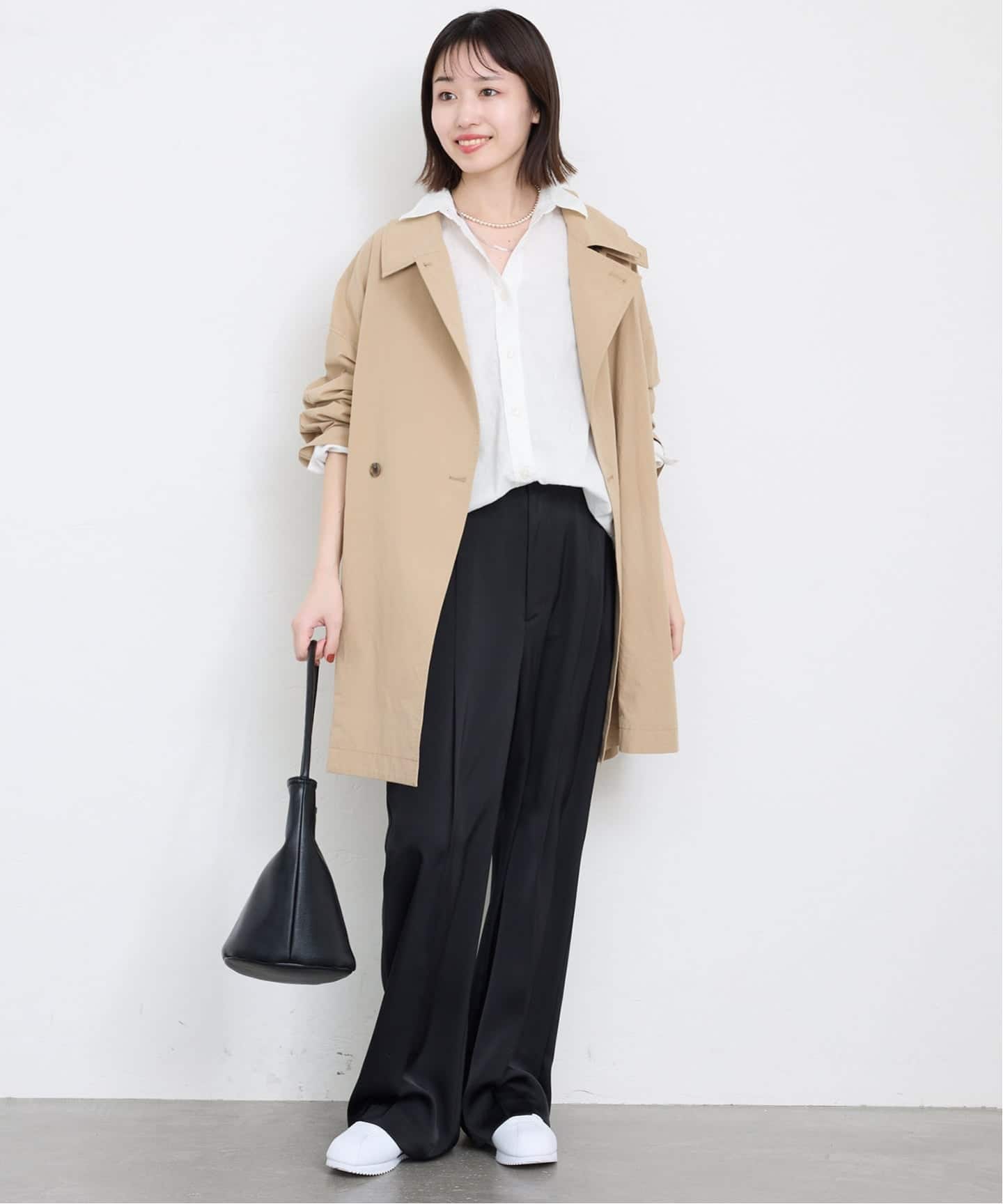 SLOBE IENA (スローブイエナ) ■■ ① 25050912302210 リネンコットンレギュラーシャツ レディース ホワイト FREE 追加2》リネンコットンレギュラーシャツ（シャツ／ブラウス）｜SLOBE