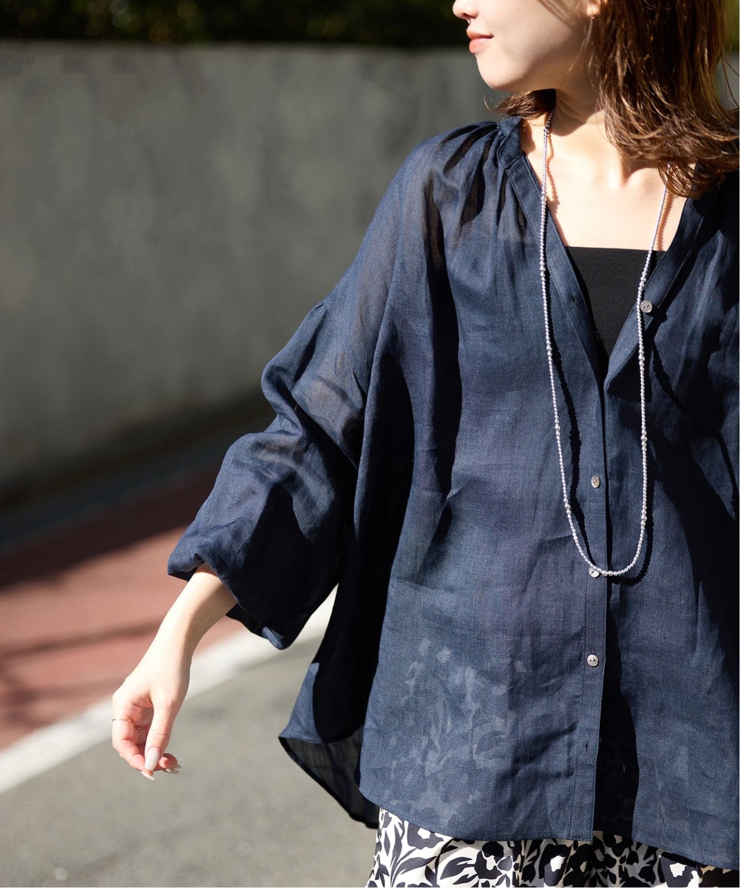 美品　⭐︎スローブイエナ⭐︎ ラミースキッパーシャツ ラミースキッパーシャツ（シャツ／ブラウス）｜SLOBE IENA