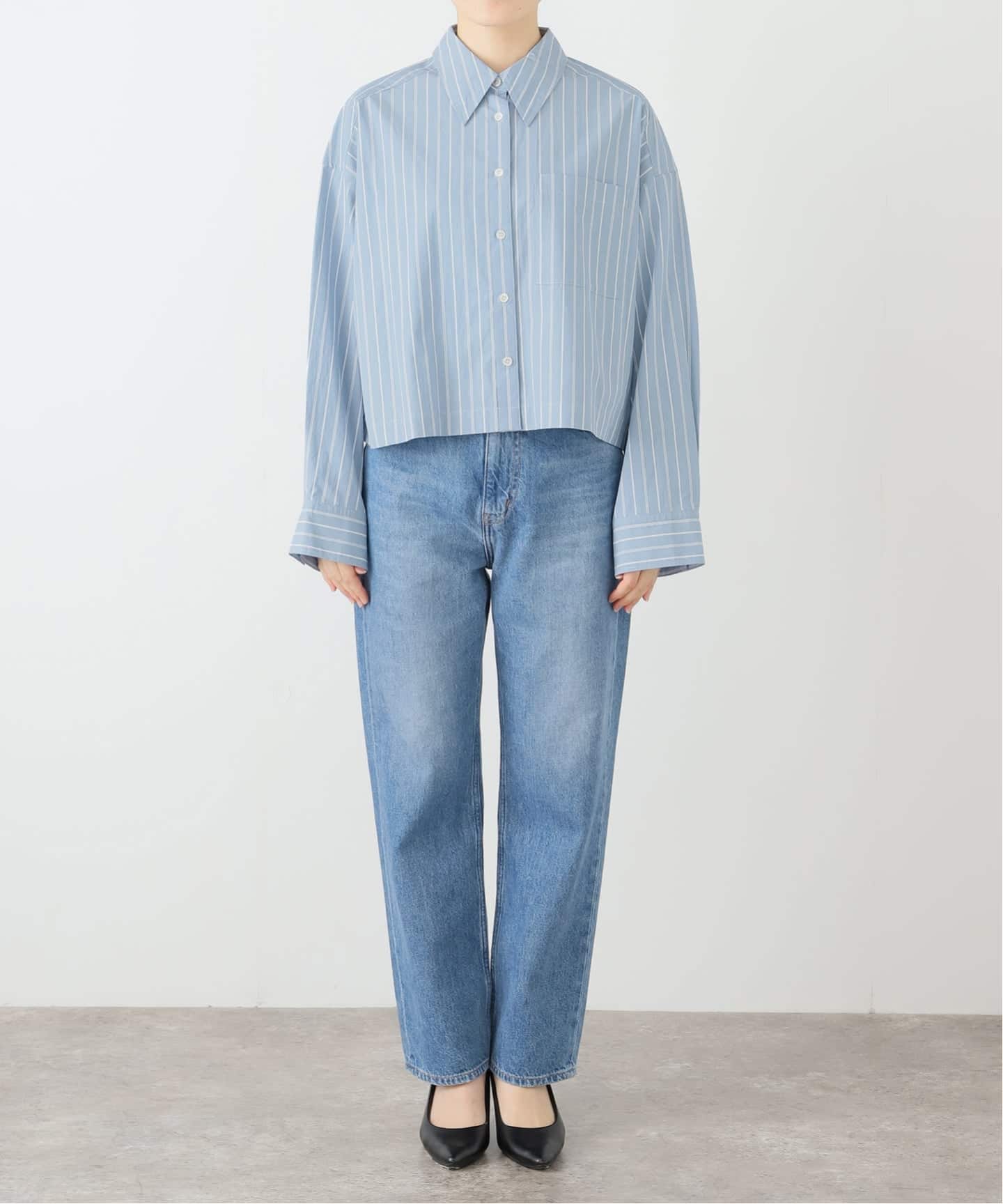 美品　スローブイエナ　LE DENIMクロップドシャツ　サックスブルーB SLOBE IENA｜《WEB限定/追加》LE DENIM BDUシャツ | Rakuten