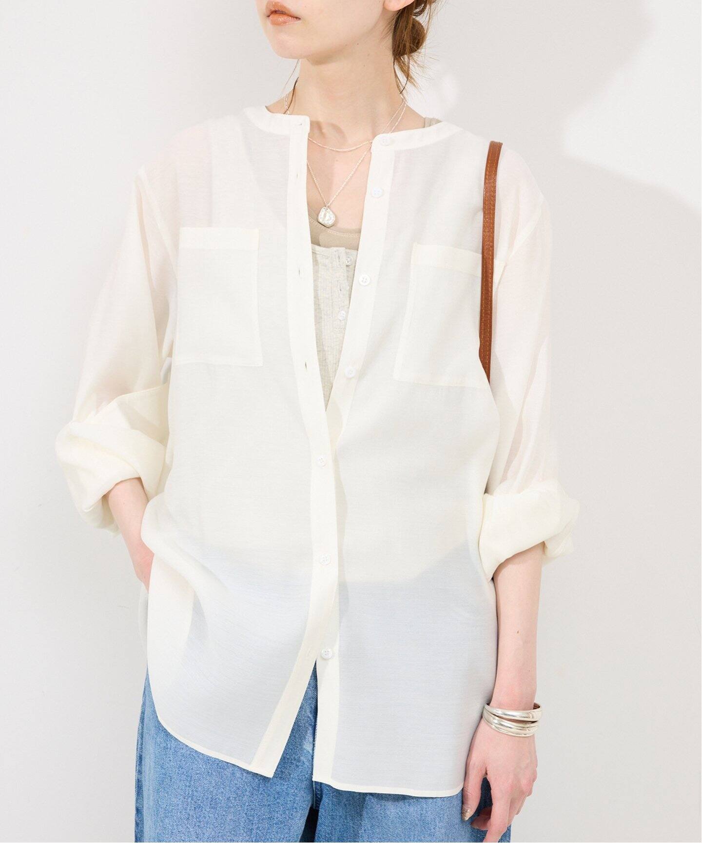 シアーノーカラーシャツ（シャツ／ブラウス）｜SLOBE IENA（スローブ  