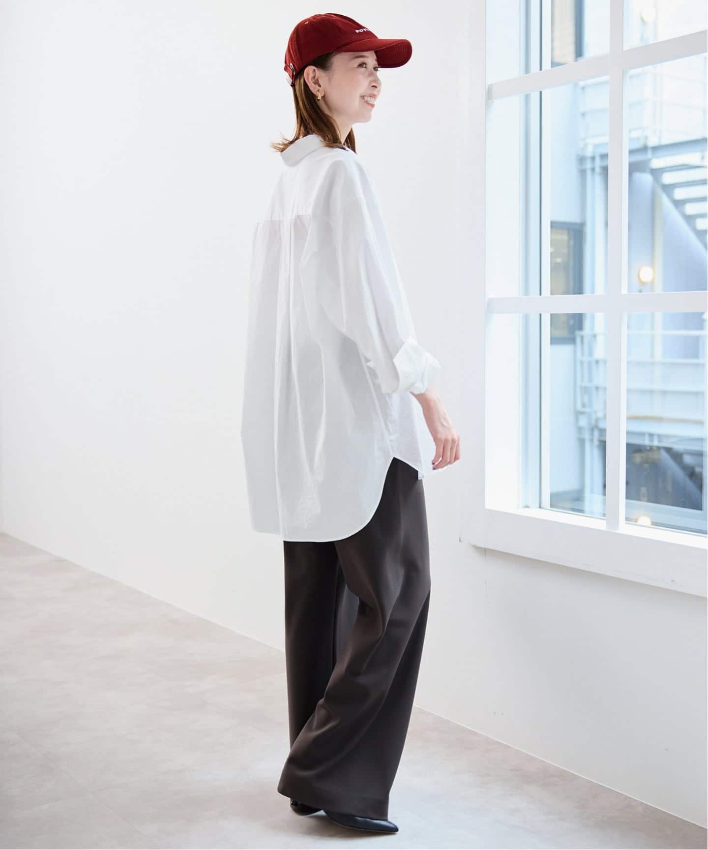 コットンブロードベーシックシャツ（シャツ／ブラウス）｜SLOBE IENA