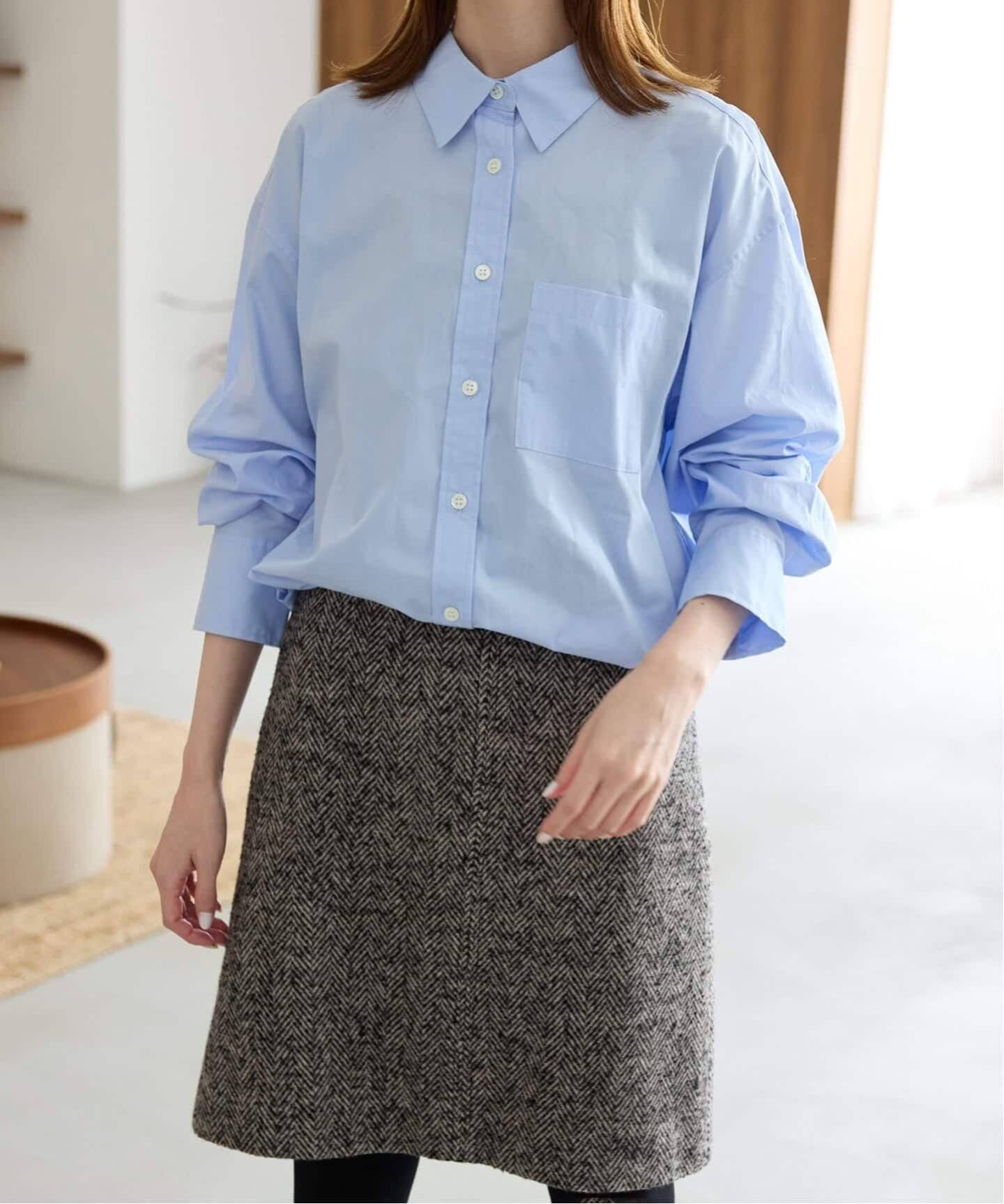 追加》コットンブロードベーシックシャツ（シャツ／ブラウス）｜SLOBE