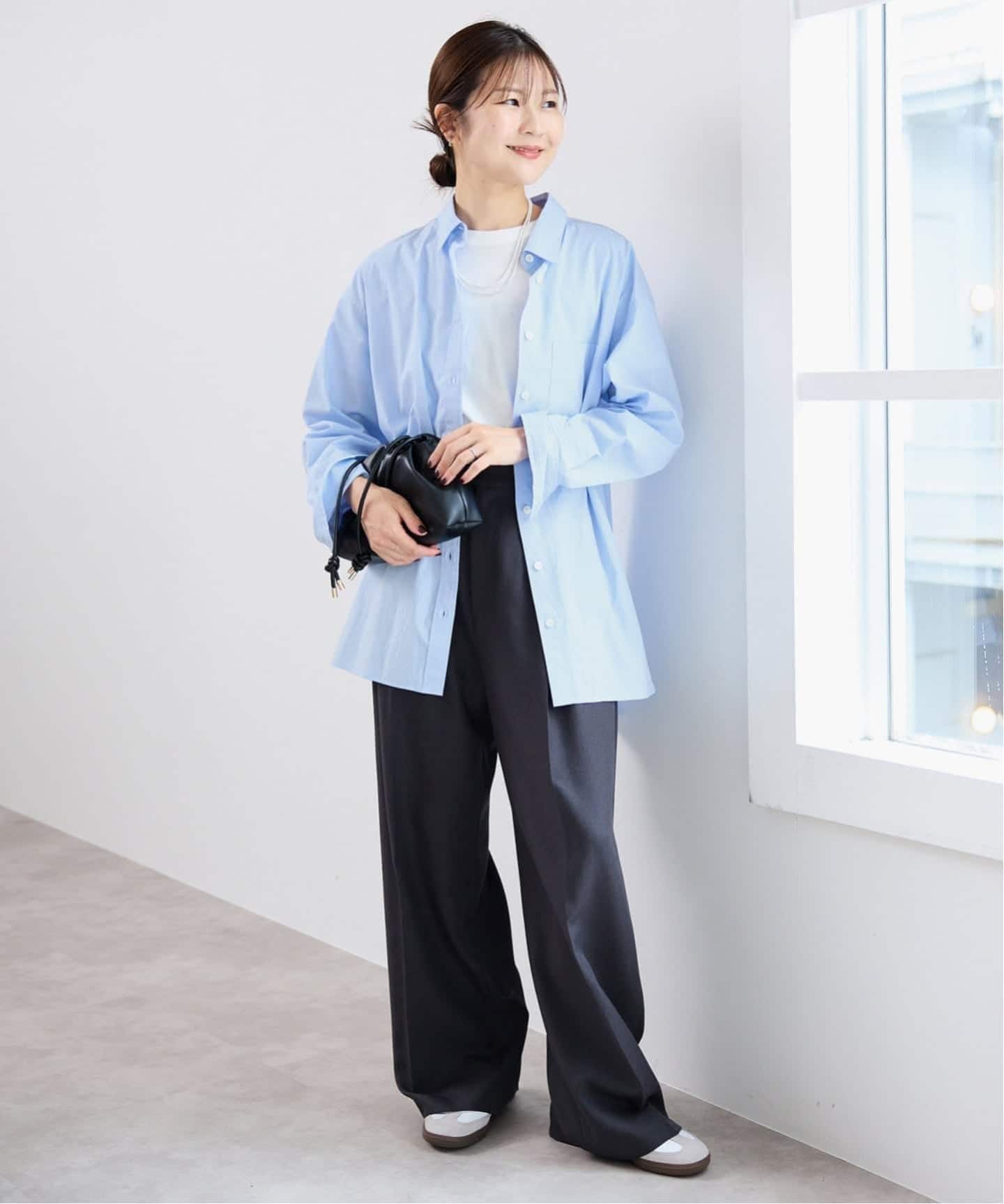 追加》コットンブロードベーシックシャツ（シャツ／ブラウス）｜SLOBE