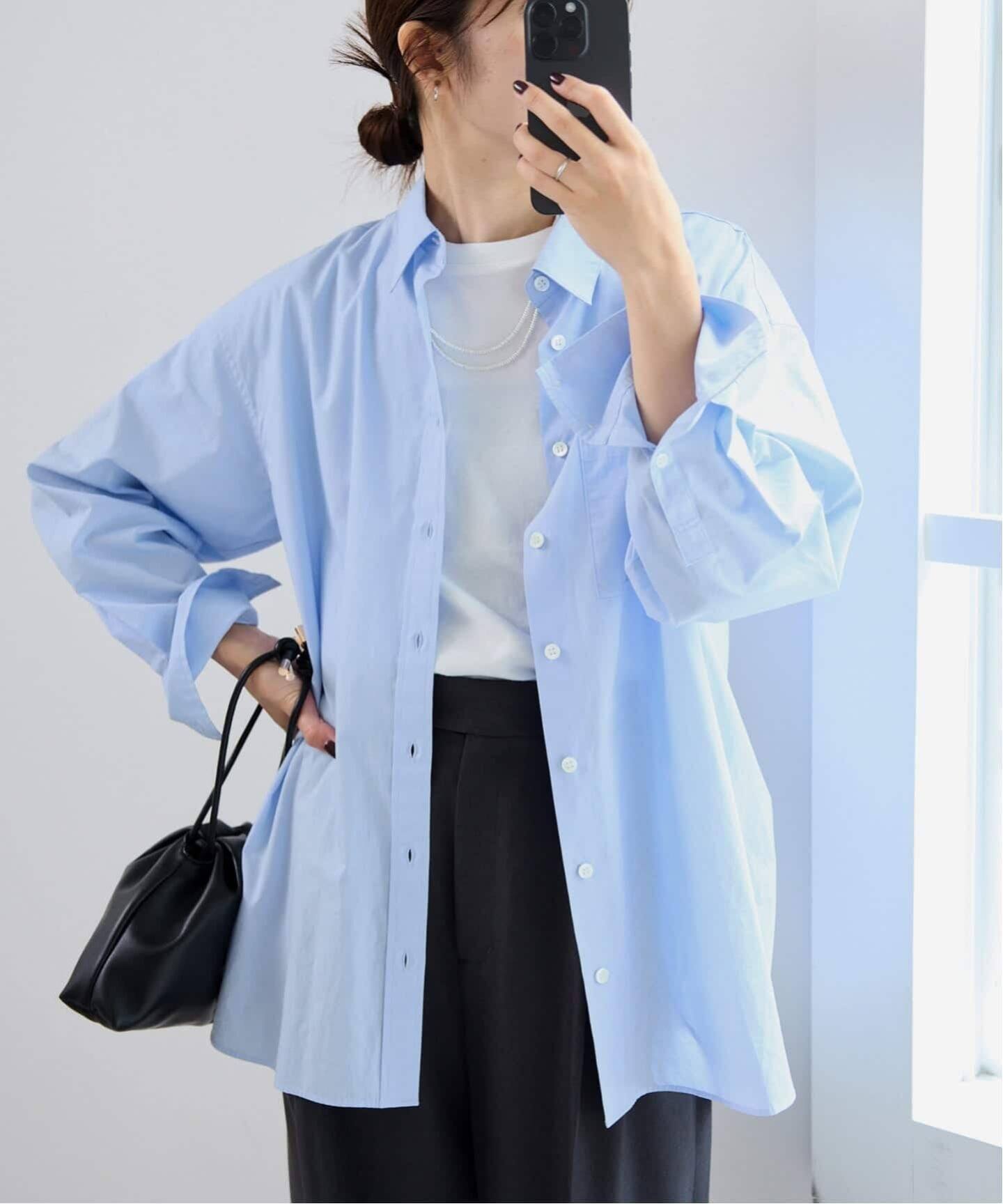 追加》コットンブロードベーシックシャツ（シャツ／ブラウス）｜SLOBE