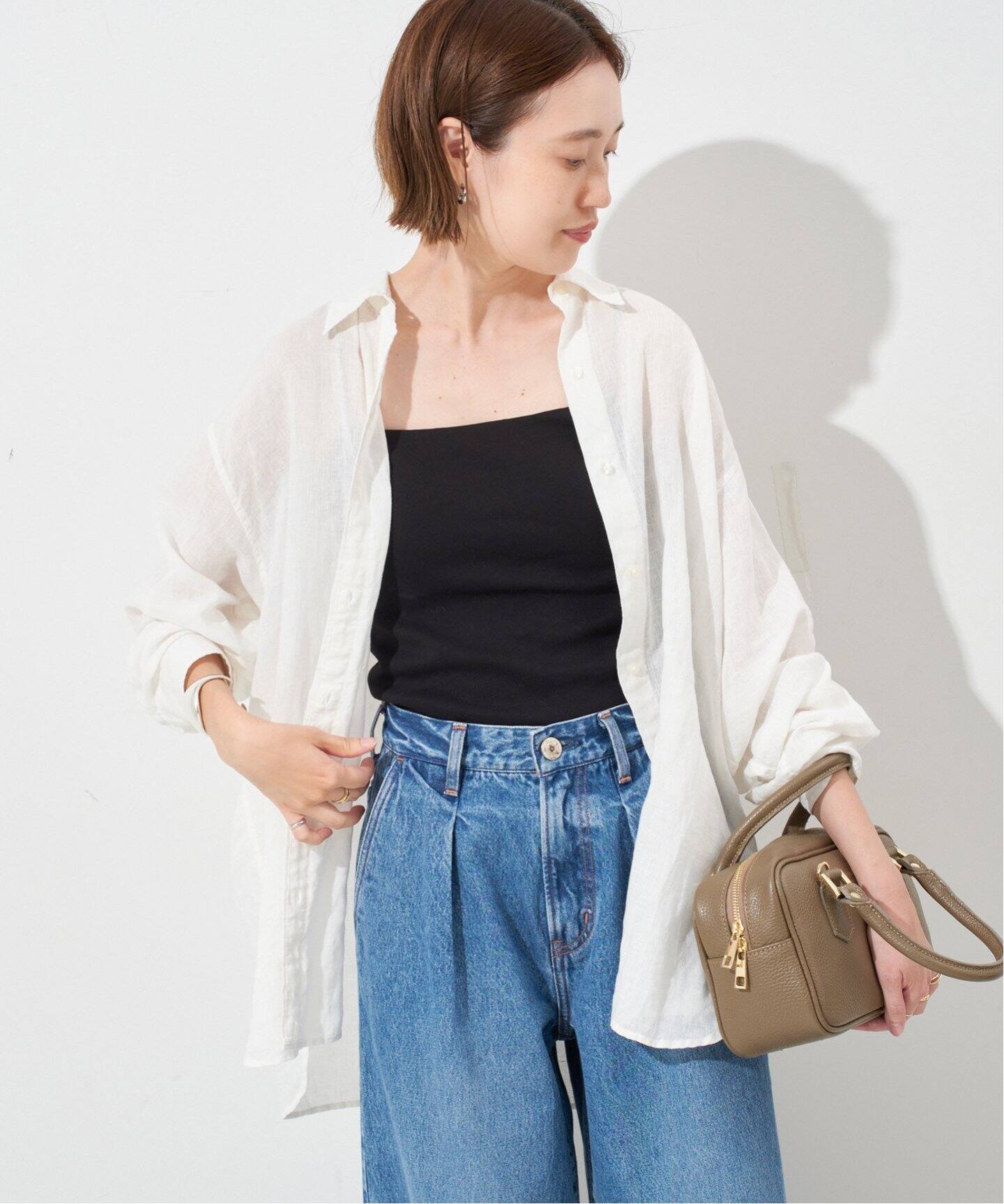 SLOBE IENA｜リネンコットンダブルポケットシャツ | Rakuten