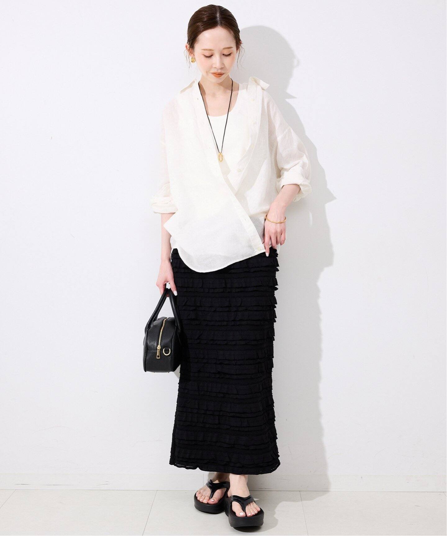 リネンコットンカシュクールシャツ（シャツ／ブラウス）｜SLOBE IENA 