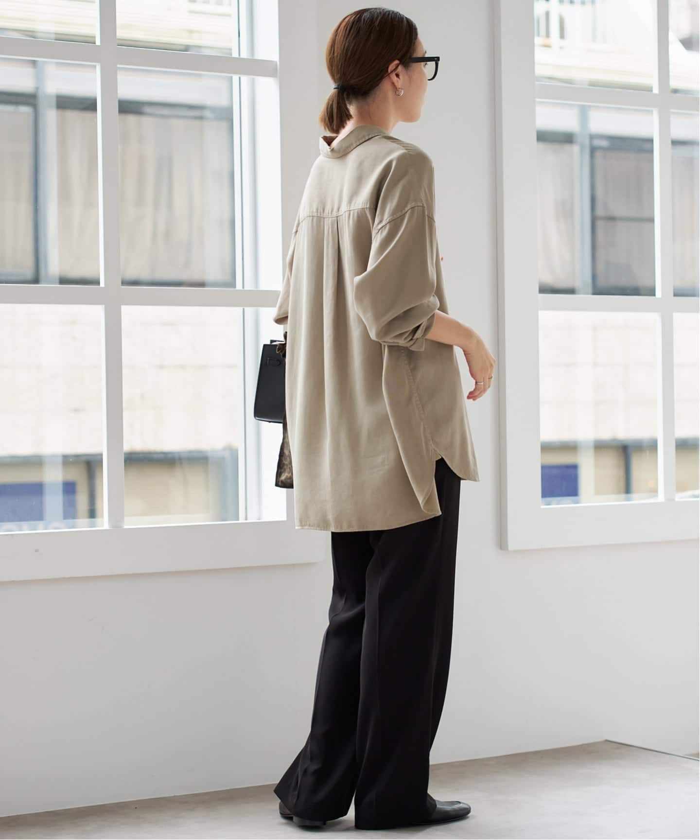 SLOBEIENA 製品染めシャツ SLOBE IENA ブラウス シャツ 「セットアップ対応可」製品染め