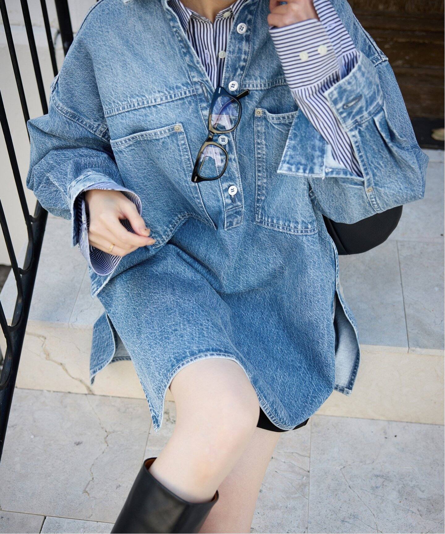 LE DENIM フィールドオーバーチュニック（シャツ／ブラウス）｜SLOBE 
