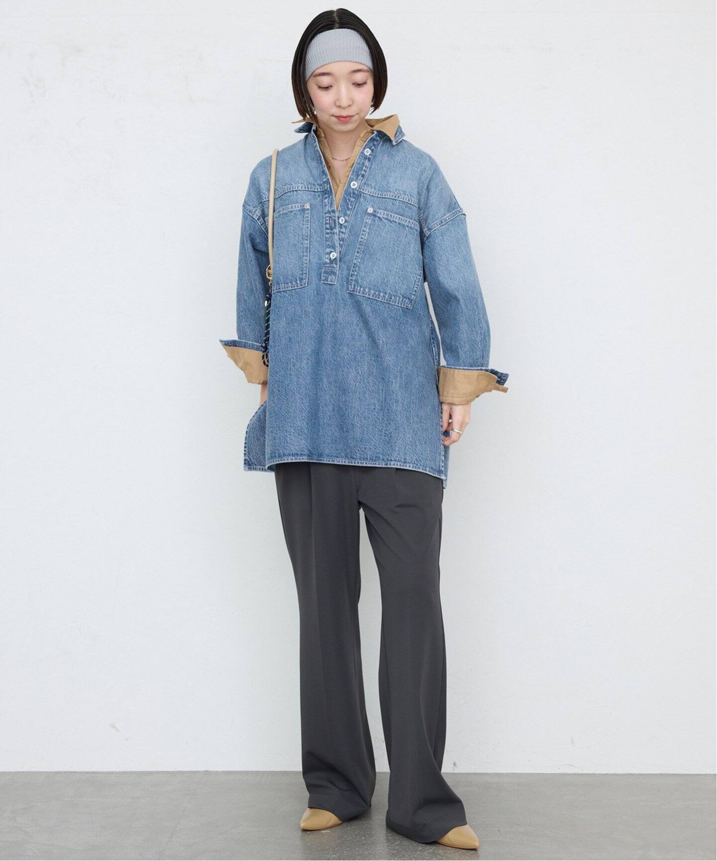 追加予約》LE DENIM フィールドオーバーチュニック（シャツ／ブラウス 
