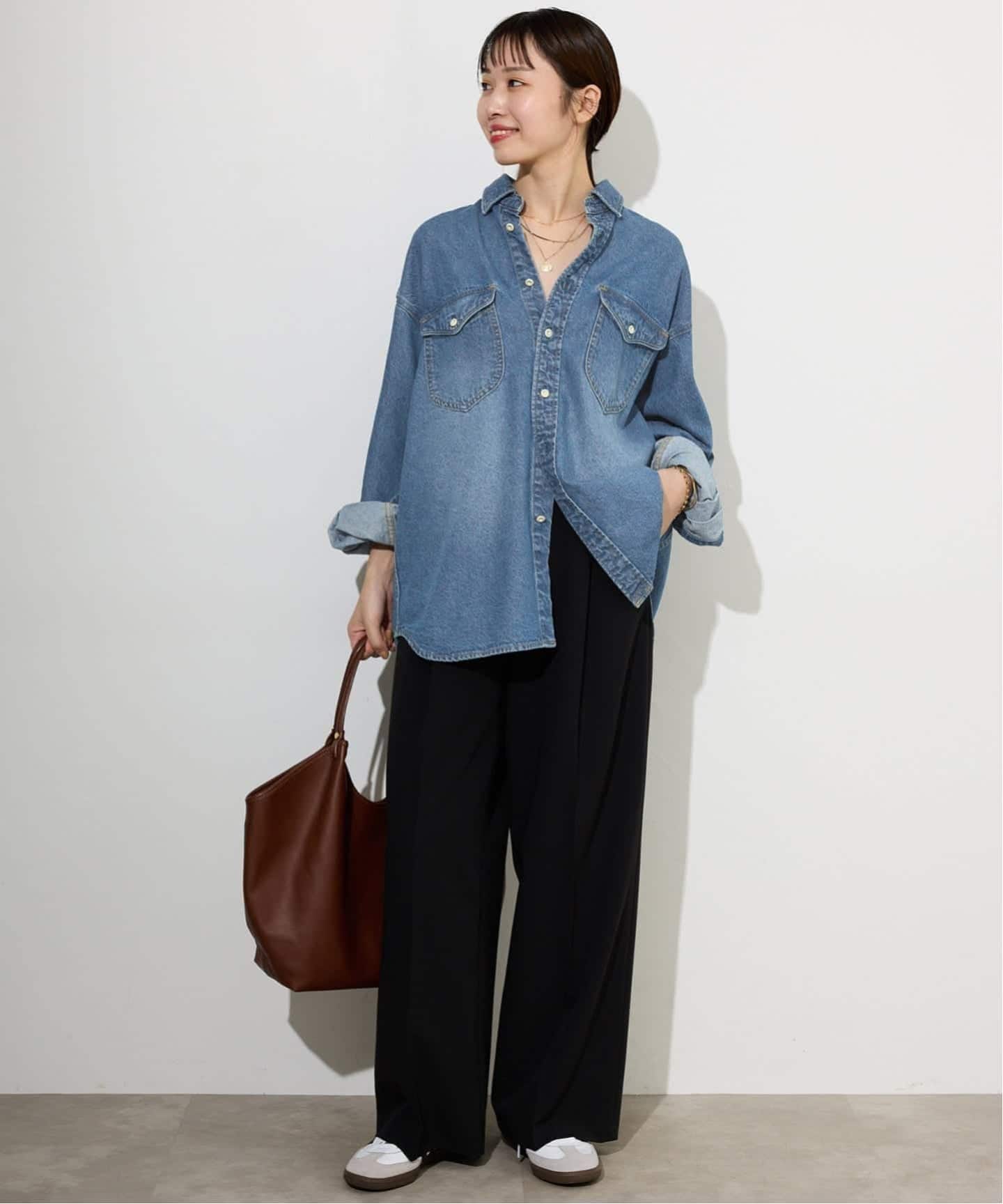 SLOBE IENA スローブイエナ LE DENIM BDUデニムシャツ現行品 SLOBE IENA ブラウス シャツ 「WEB限定/追加3」LE DENIM BDU