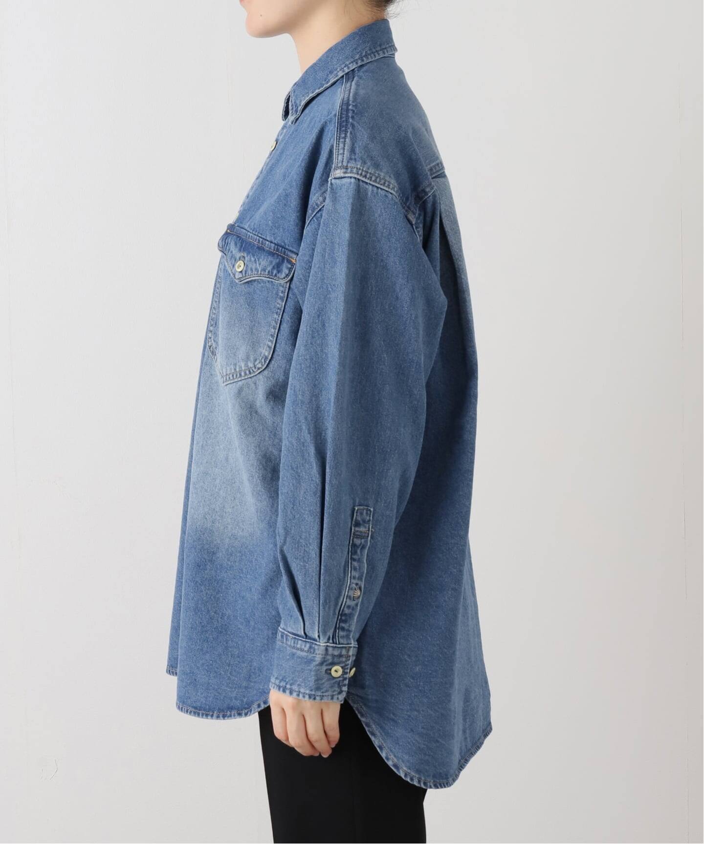 WEB限定/追加3》LE DENIM BDUデニムシャツ（シャツ／ブラウス）｜SLOBE