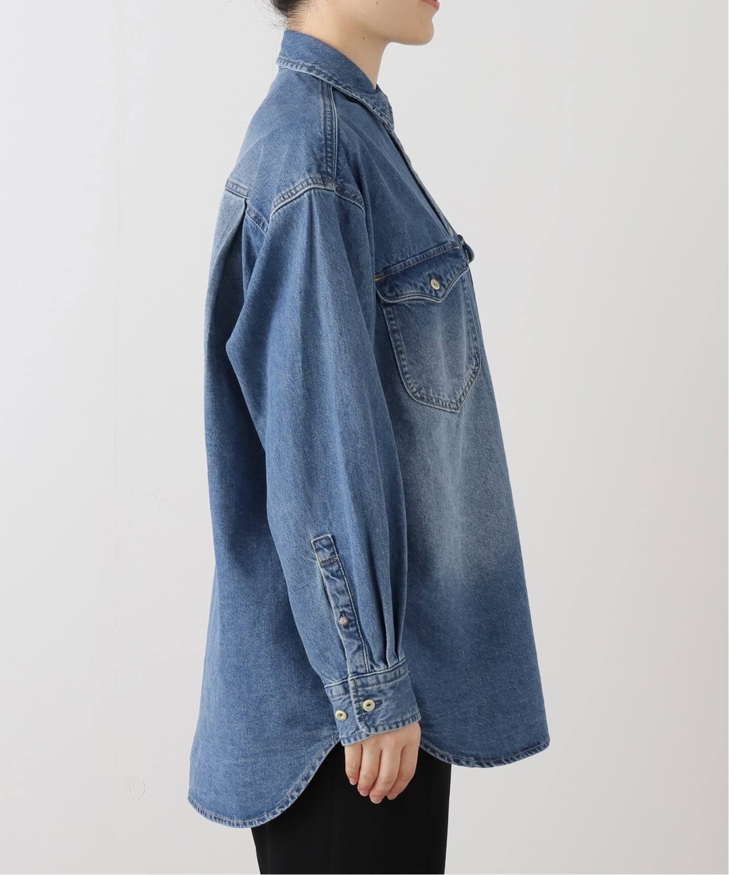 WEB限定/追加3》LE DENIM BDUデニムシャツ（シャツ／ブラウス）｜SLOBE