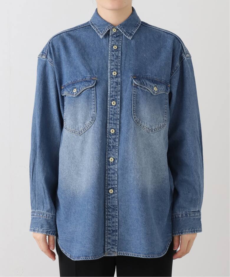 WEB限定/追加3》LE DENIM BDUデニムシャツ（シャツ／ブラウス）｜SLOBE