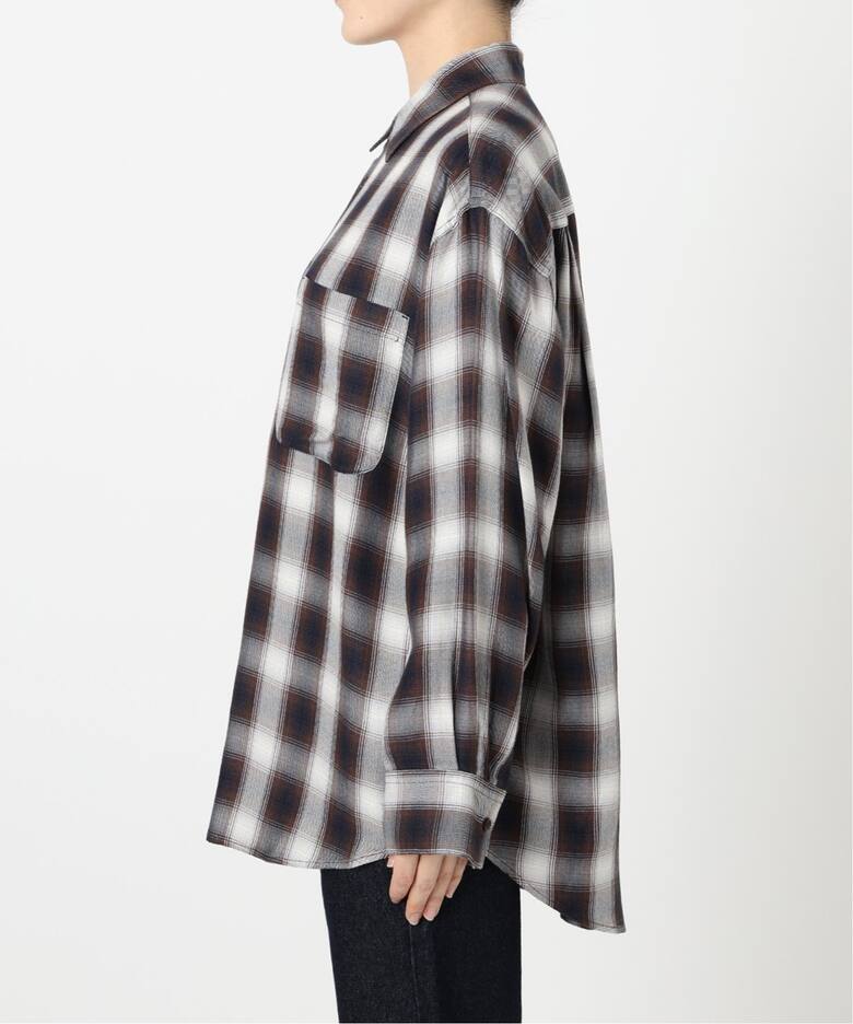 ドレープチェックルーズシャツ（シャツ／ブラウス）｜SLOBE IENA  