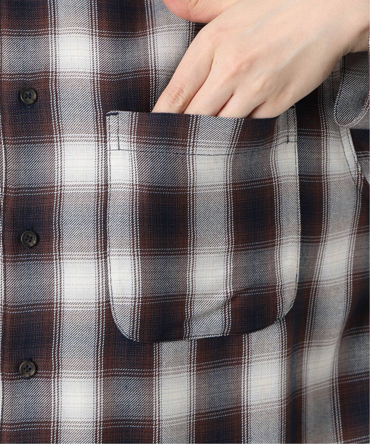 slobe iena ドレープチェックルーズシャツ　ネイビー slobe iena ドレープチェックルーズシャツ ネイビー - メルカリ