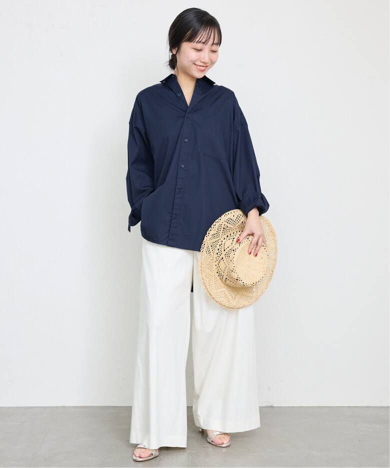 一部店舗・WEB限定カラーあり/追加》ファインOXオーバーロングシャツ