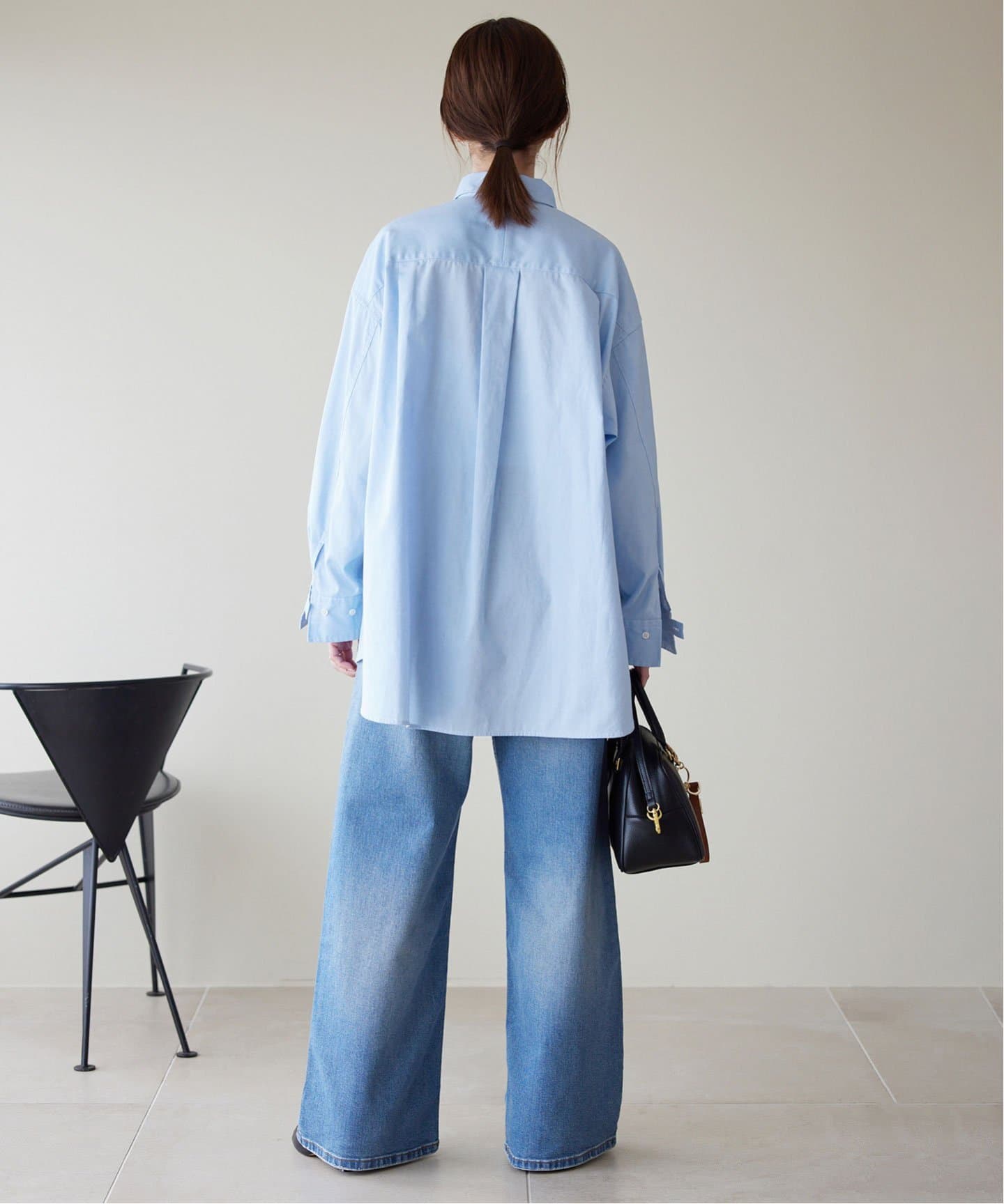 SLOBE IENA - スローブイエナ◎新品✨ノーカラーシャツブラウス(F)オーバーシャツ スモッグ SLOBE IENA ブラウス シャツ 「一部店舗・WEB限定カラーあり