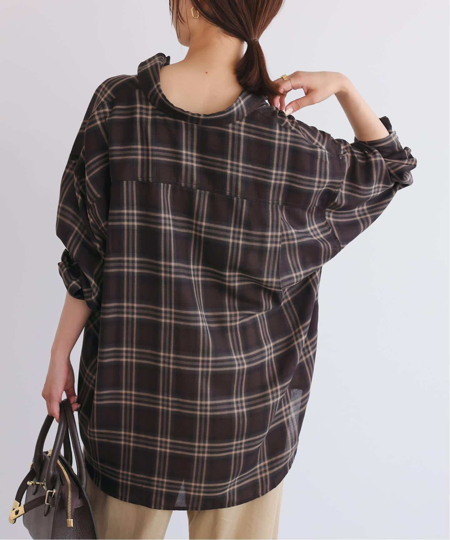 追加》ビエラチェックルーズシャツ（シャツ／ブラウス）｜SLOBE